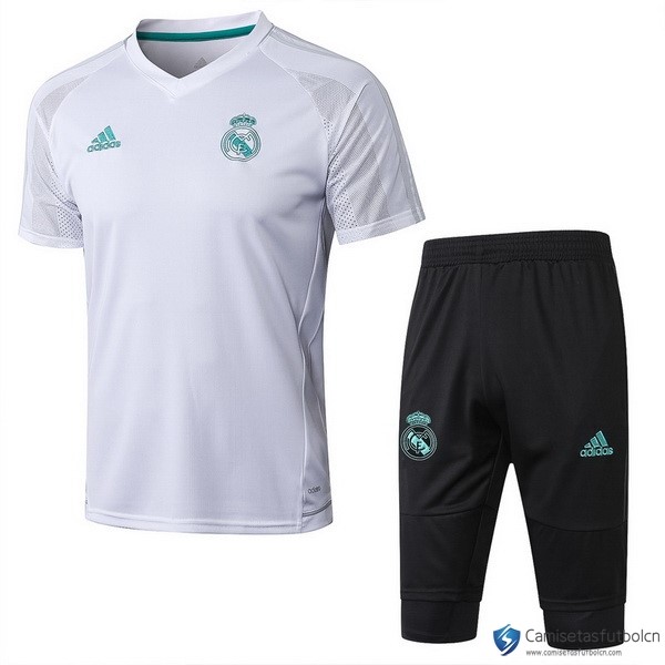 Camiseta Entrenamiento Real Madrid Conjunto Completo 2017-18 Blanco Negro